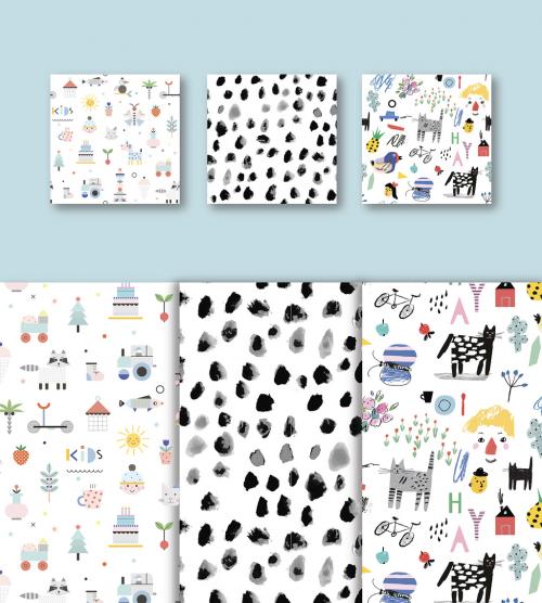 Seamless Patterns for Kids - 279006376