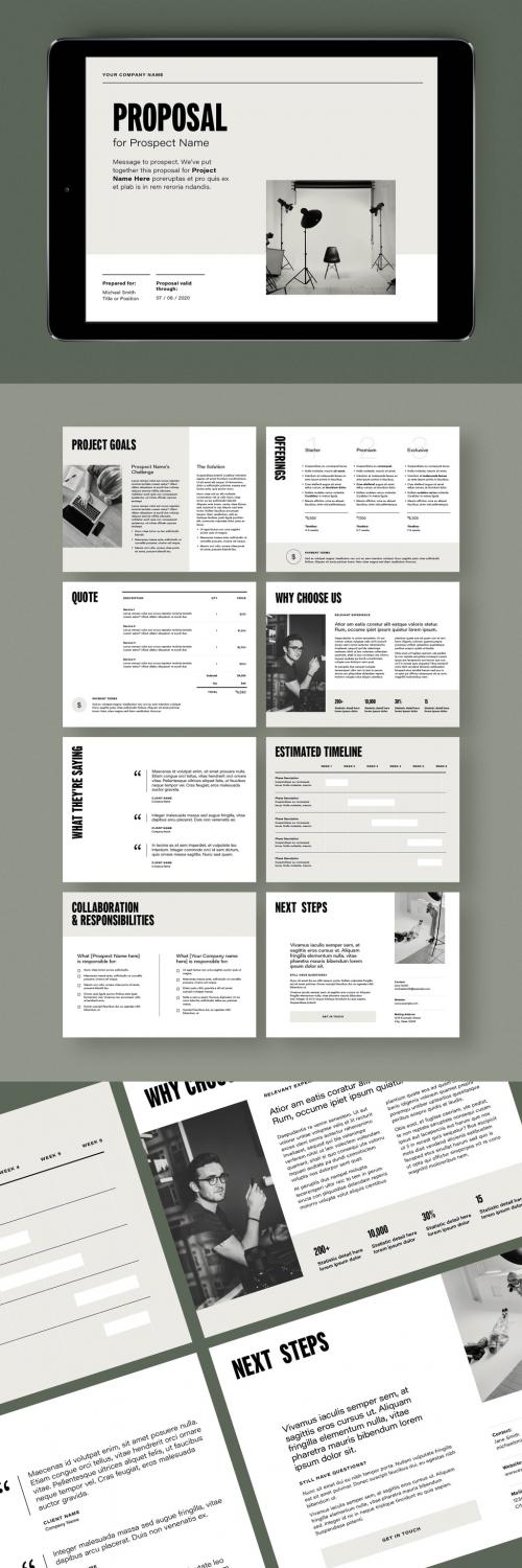 Simple Business Proposal Layout for Tablet - 279028509