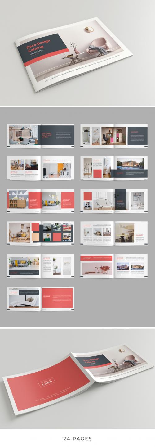 Product Catalog Layout with Red Accents - 279210471