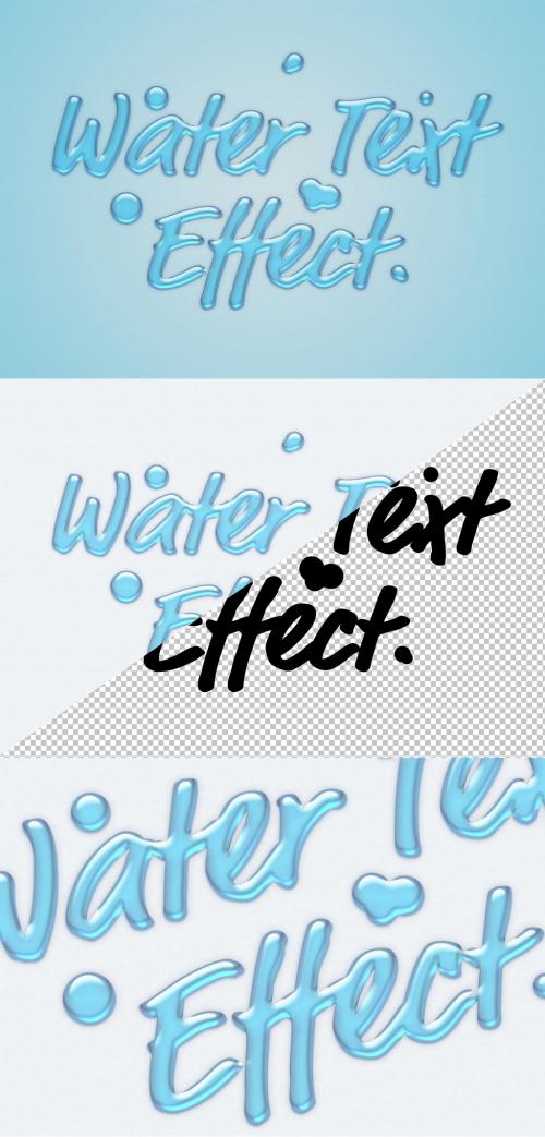 Blue Liquid Text Effect Mockup - 279237180