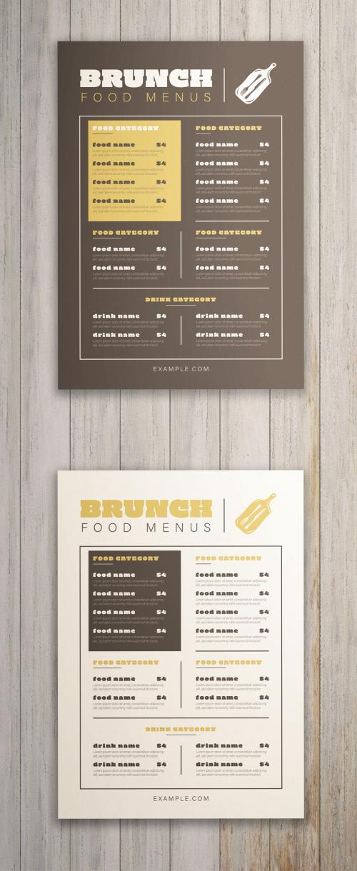 Brunch Food Menu - 279403801