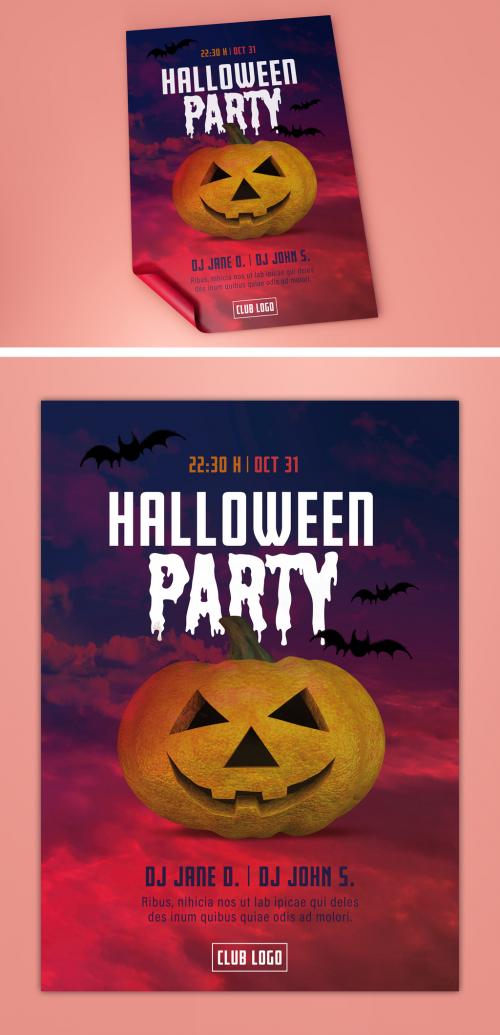 Halloween Party Poster Layout - 279859915