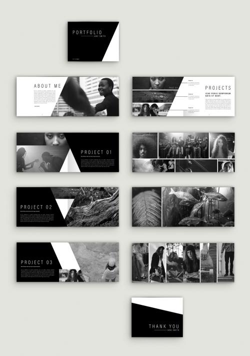 Black and White Portfolio Layout - 280048589