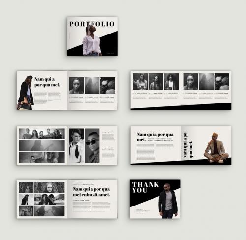 Black and White Portfolio Layout - 280049373