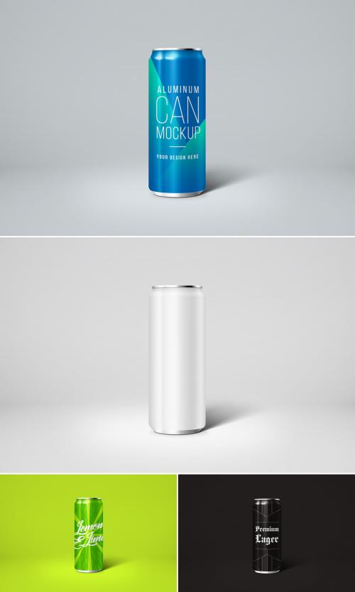 Aluminum Beverage Can Mockup - 280081074