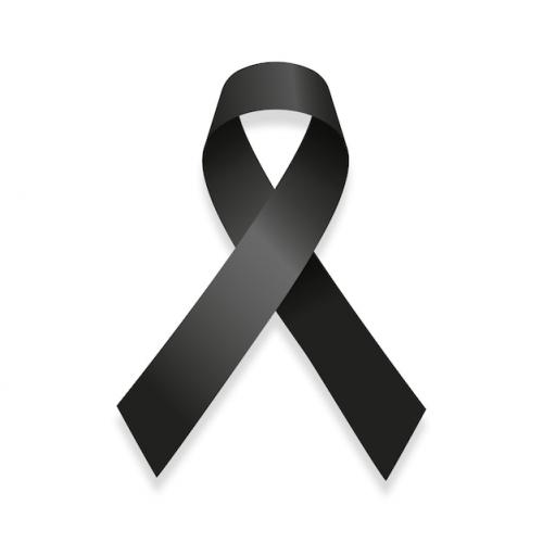 Mourning Element With Black Ribbon