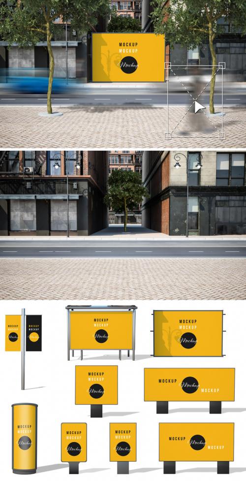 Street Advertising Scene Generator Mockup - 281310728