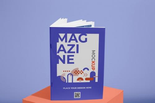 Magazine Mockup With Staple