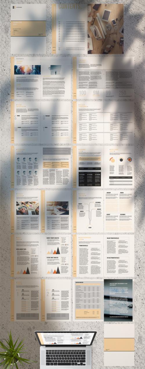 Business Plan Layout with Tan Accents - 281477666