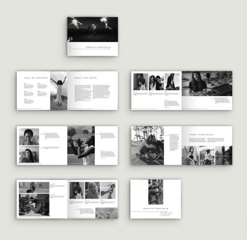 Black and White Portfolio Layout - 281811049