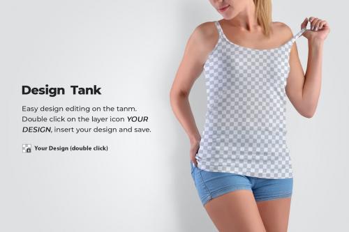 3 Mockups Woman Tank