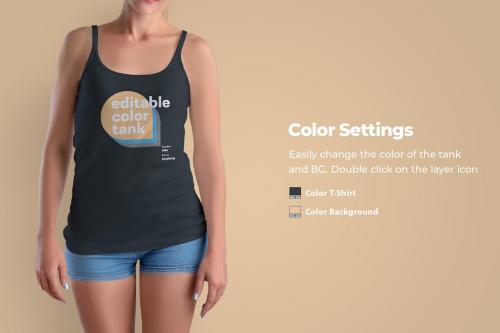 3 Mockups Woman Tank