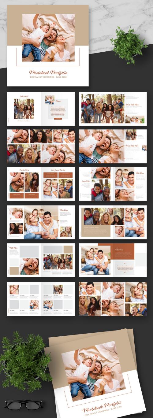 White and Tan Photo Album Layout - 281826699