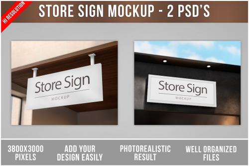 Store Sign Mockup