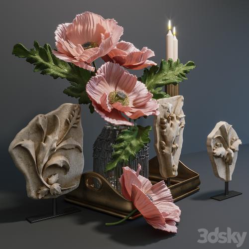 RH Acanthus leaves decorative set