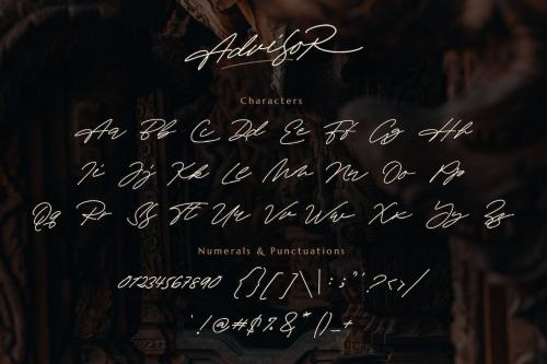 Advisor - Signature Font