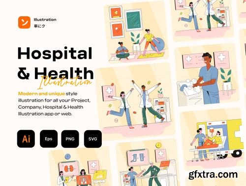 Hospital & Health Illustration Ui8.net