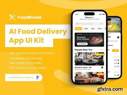 FoodBreak - AI Intelligent Food Delivery App Kit Ui8.net