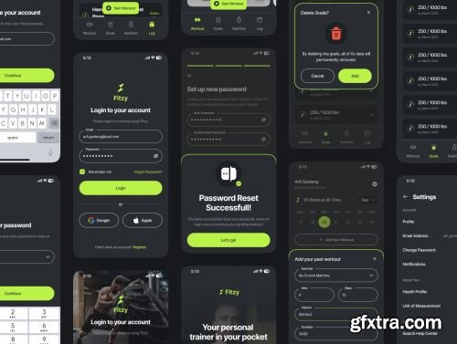 Fitzy - Fitness Mobile App UI Kit Ui8.net