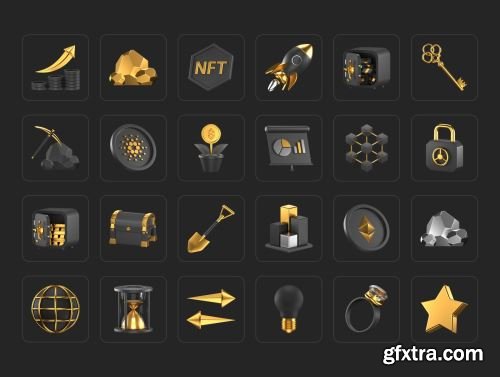 Fintech 3D Icons Pack Vol. 2 Ui8.net