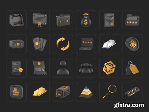 Fintech 3D Icons Pack Vol. 2 Ui8.net