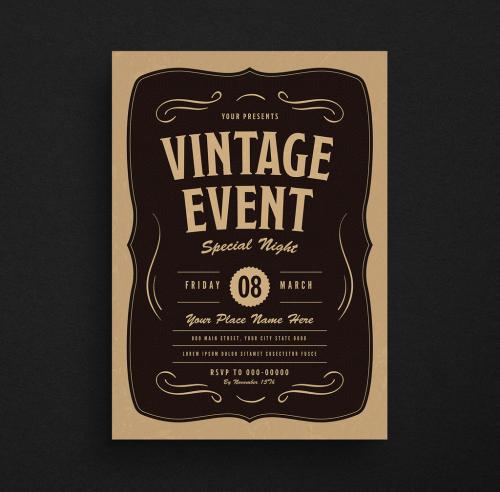 Vintage Event Flyer Layout - 282492254