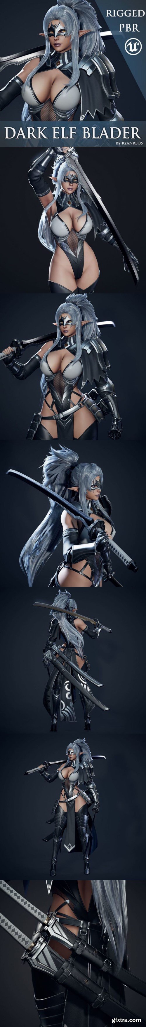 Dark Elf Blader Armor – Game Ready