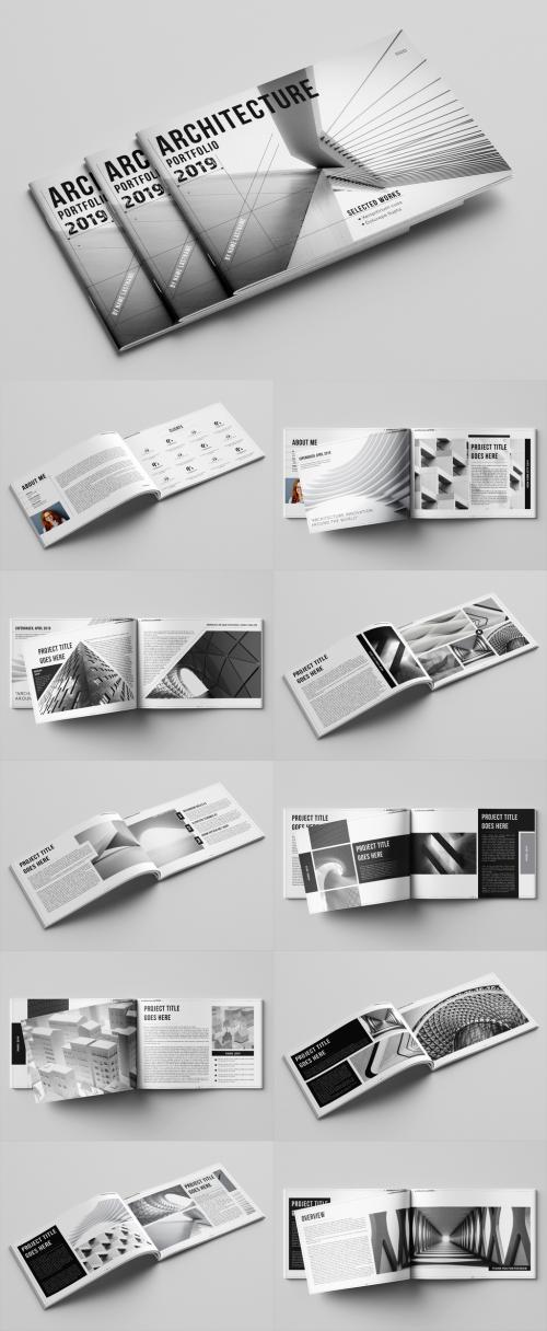 Portfolio Layout with Gray Accents - 282703298
