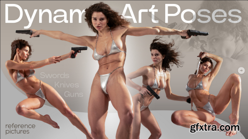 ArtStation – 650+ Dynamic Art poses With Guns, Knives & Swords