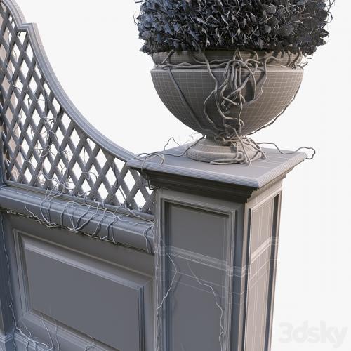 Pergola with vase