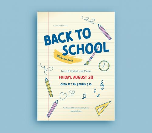 Back to School Flyer Layout - 282888334