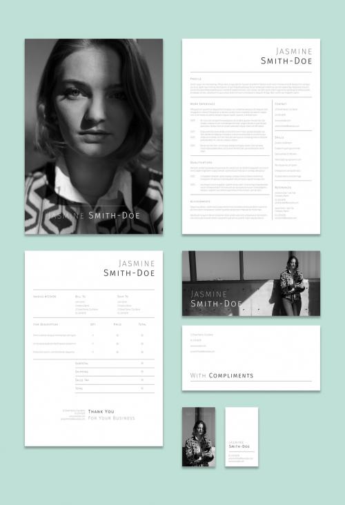 Black and White Personal Branding Set Layouts - 283772669