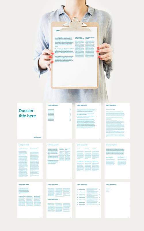 Basic Document Layout with Teal Text - 284400507