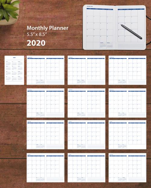 Pocket Monthly Planner Layout - 285092838