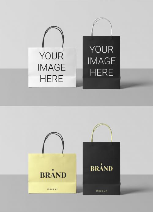 Paper Shopping Bags Mockup - 285310194