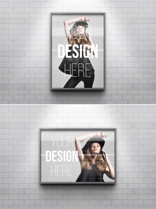 2 Subway Billboard Poster Mockups - 285313774