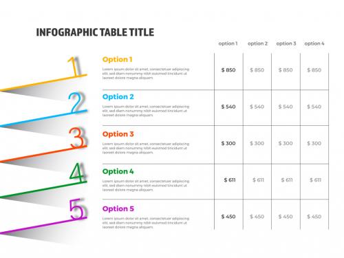 5 Point Info Chart Table Grid Layout - 285560052