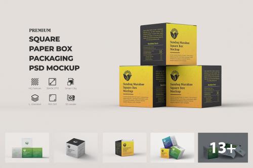 Square Box Mockup