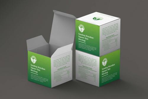 Square Box Mockup