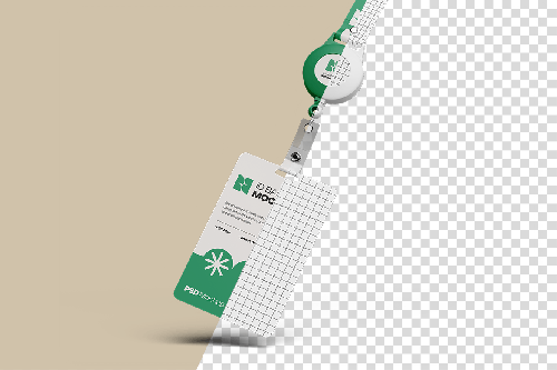 Lanyard ID Badge Mockup