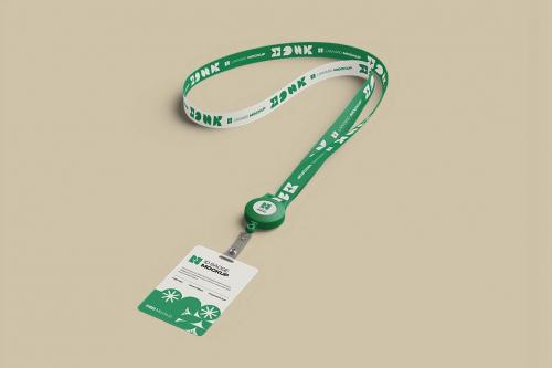 Lanyard ID Badge Mockup