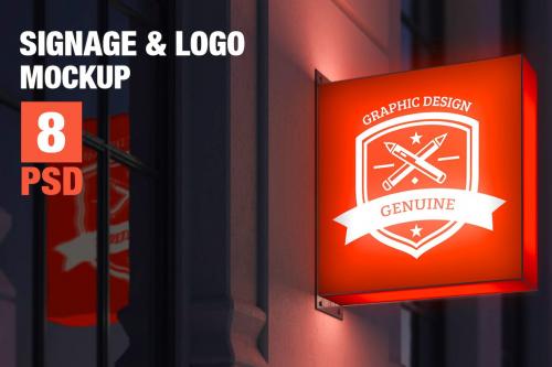 Signage &amp; Logo Mock-up