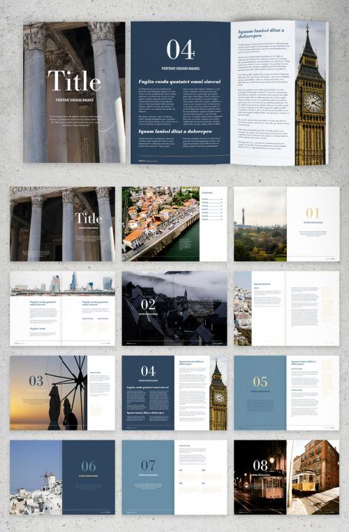 Blue and White Brochure Layout - 286137999