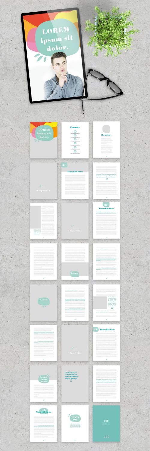 eBook Layout with Teal Accents and Elements - 286138120