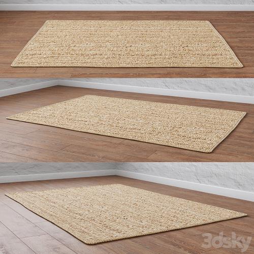 Natural Lengthwise Braided Jute Rug