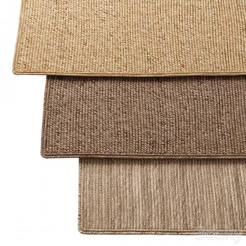 Natural Lengthwise Braided Jute Rug