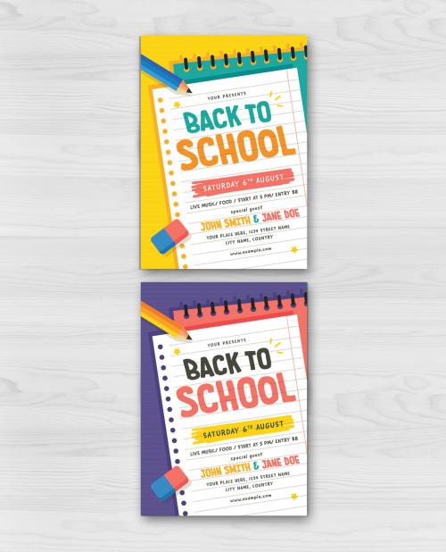Back to School Graphic Flyer - 286534717