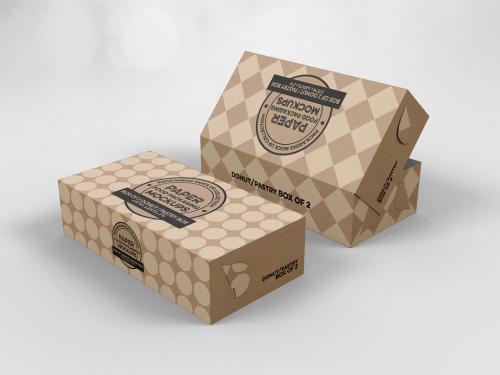 2 Pastry Box Mockups - 286547849