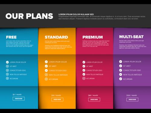 Plan Comparason Infographic Layout - 286551942