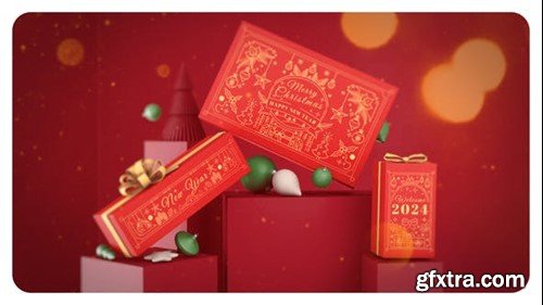 Videohive Christmas Gift Box Greetings 49389576